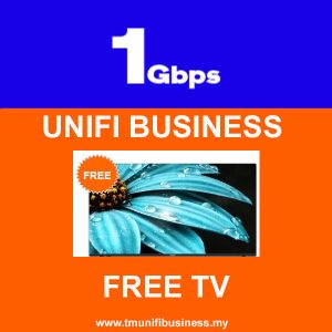 Unifi Business Broadband Plan – 1Gbps Business/SME/Shop/NGO + Free TV 65"