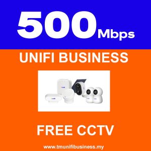 Unifi Business Broadband Plan – 500Mbps Business/SME/Shop/NGO with Free CCTV Set (Business Shield Standard)